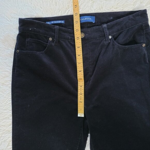 Talbots High-Waist Straight-Leg Corduroy Pants - Size 10P - Picture 6 of 10